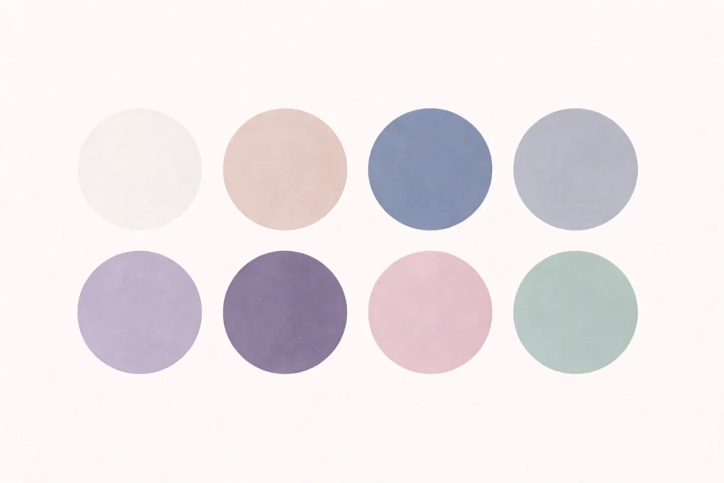 True Summer palette cool balanced blue based soft pink plum