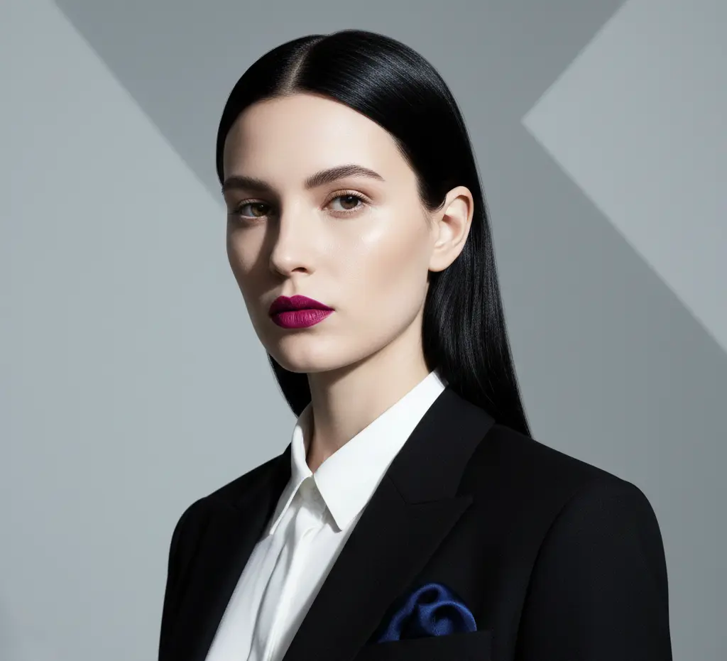 True Winter styling with jet black, stark white, and jewel tones
