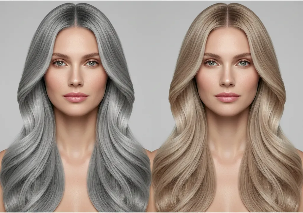 Beige blonde vs ash blonde hair comparison