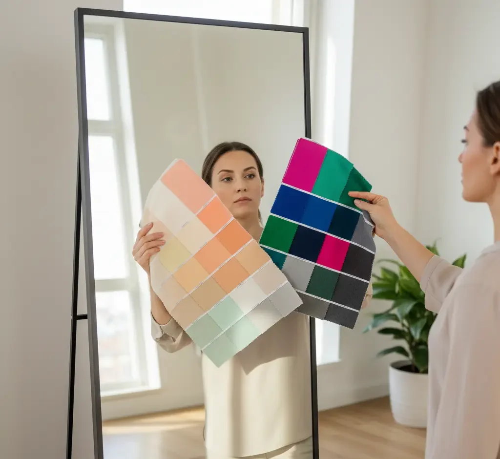 testing between two color seasons