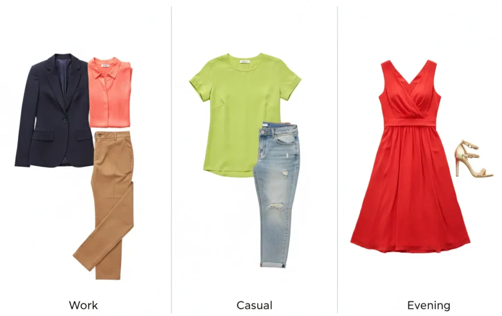 Bright Spring outfit ideas for work, casual and evening wear