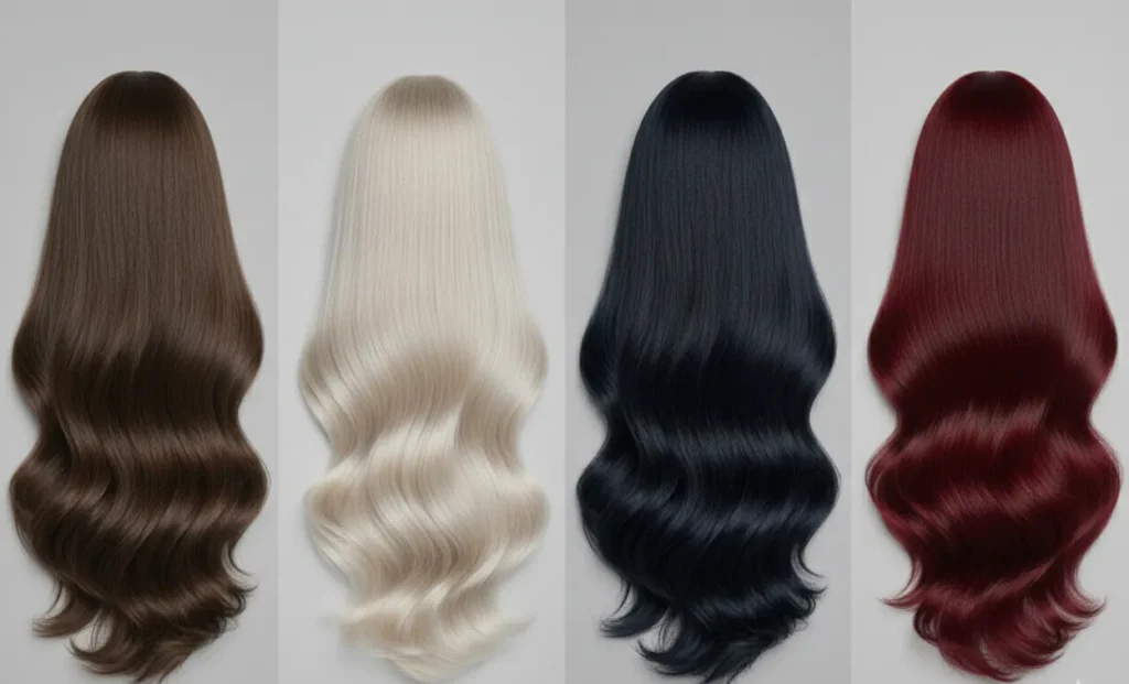 ash brown icy blonde burgundy cool toned hair colors
