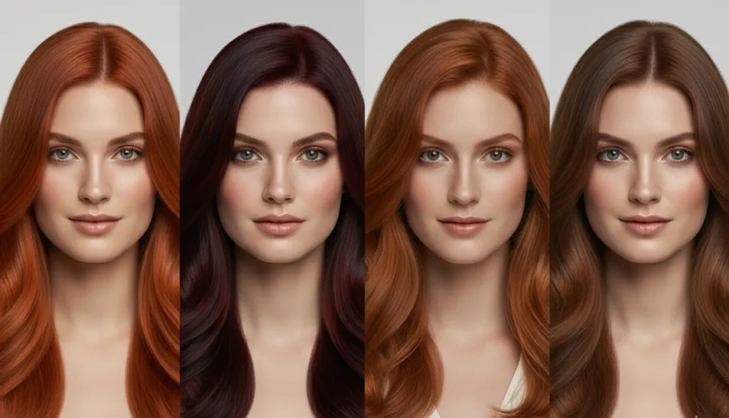 copper hair color for warm skin tones