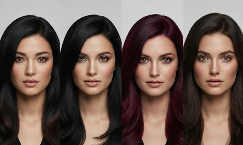 dark hair colors for warm skin tones