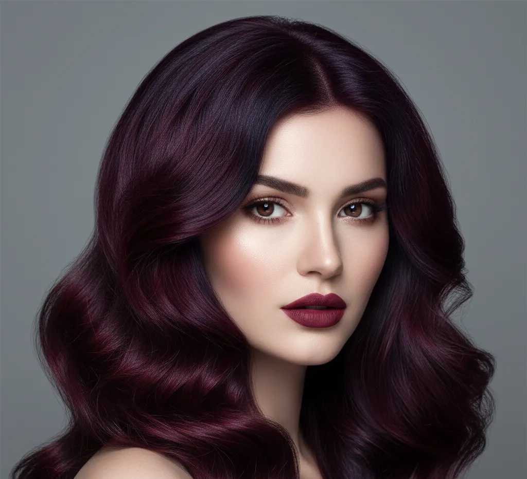 burgundy hair color for deep winter