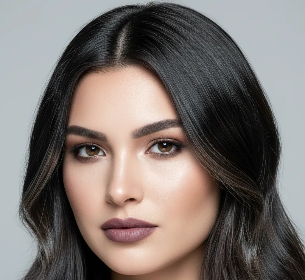 cool highlights for deep winter hair