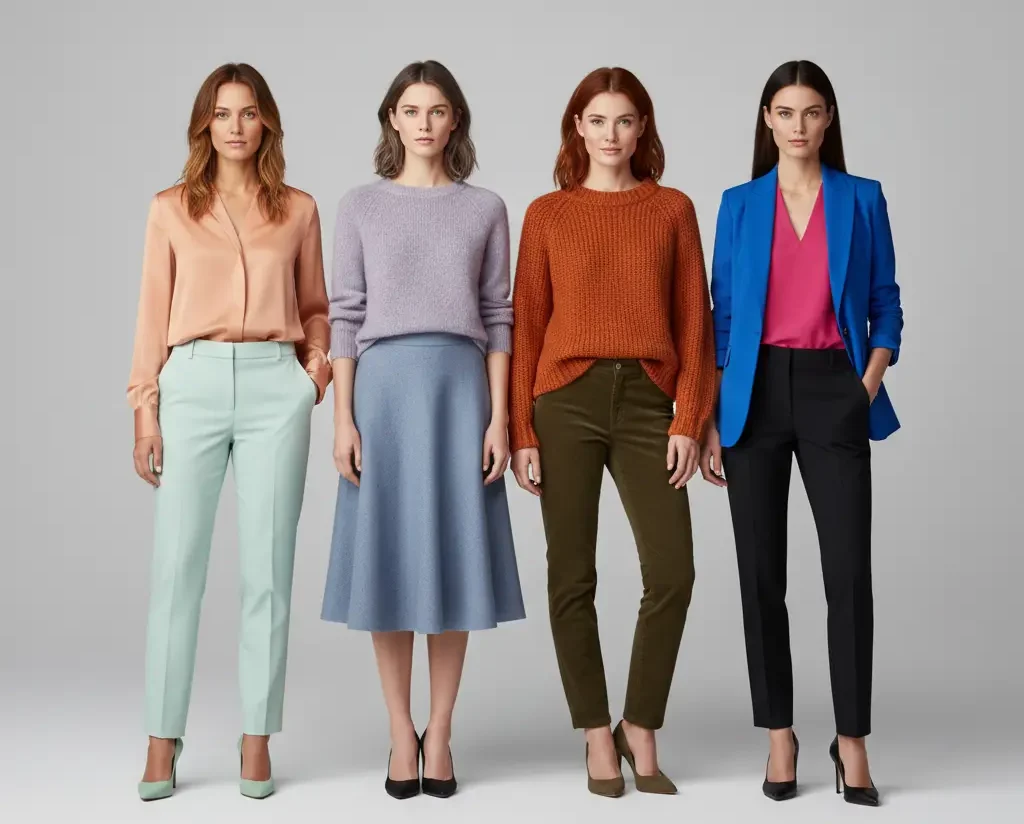 spring summer autumn winter color seasons comparison
