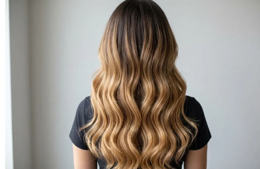 honey blonde balayage hair color soft waves