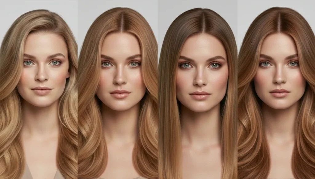 light spring hair colors golden blonde and warm brown