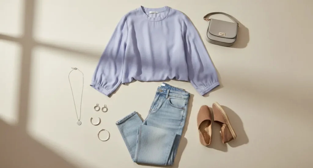 light summer outfit ideas soft cool tones