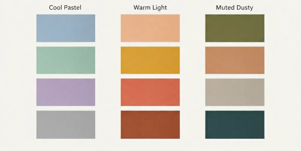 light summer vs light spring vs soft summer colors