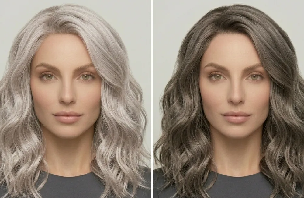 light ash blonde vs dark ash blonde hair color comparison