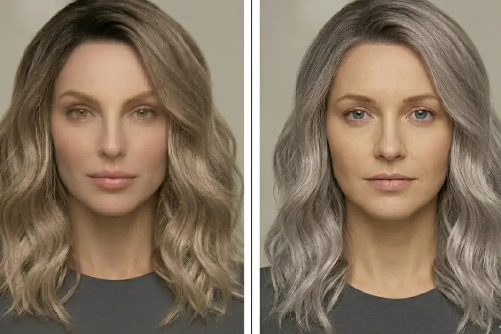 Mushroom blonde hair color vs ash blonde hair comparison