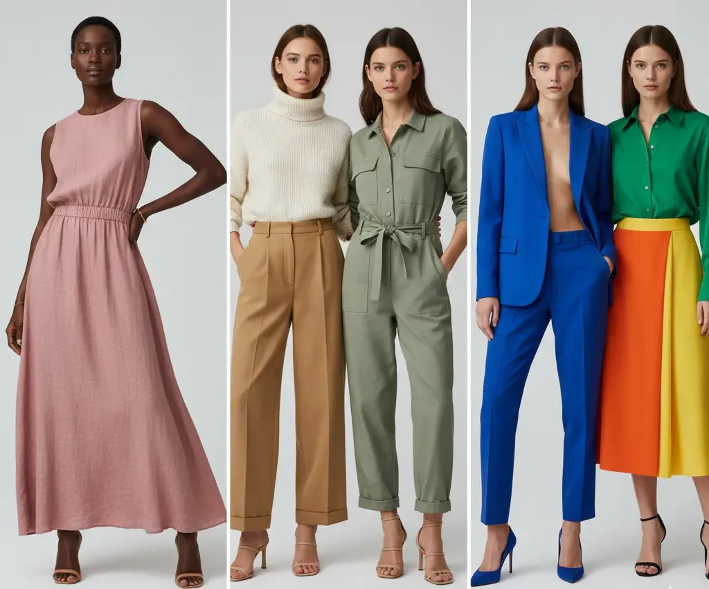 muted vs bright outfit examples