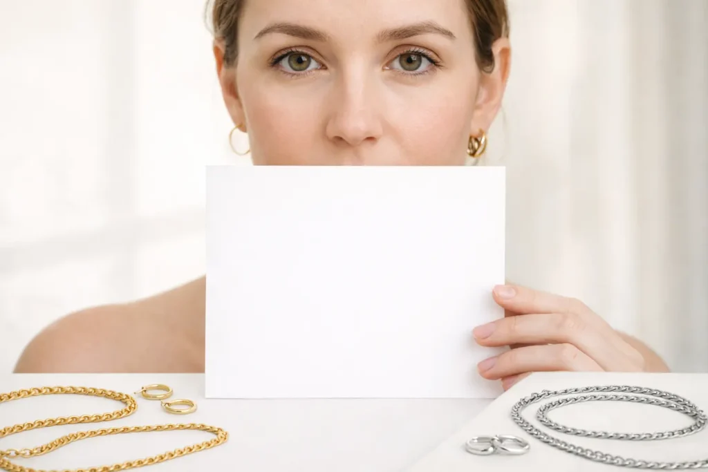 Paper test and jewelry test to determine warm vs cool undertones