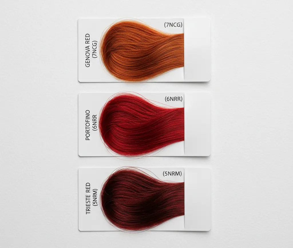 showing Genova Red Portofino Red and Trieste Red