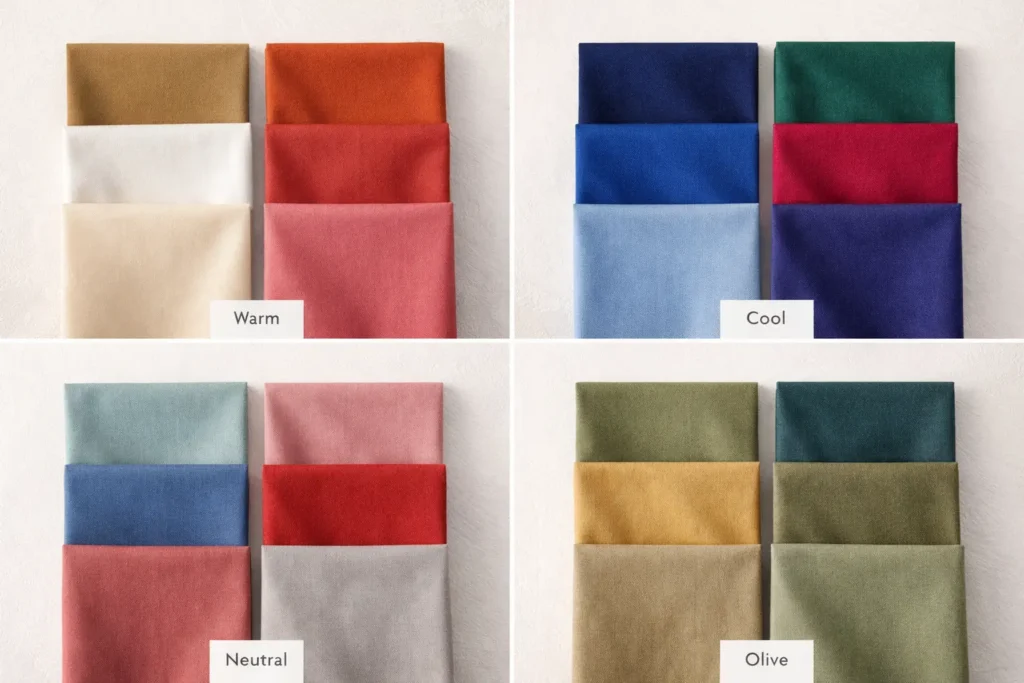 warm cool neutral olive undertone color palette