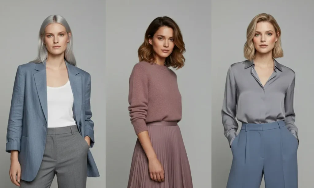 Outfit ideas in soft summer colors