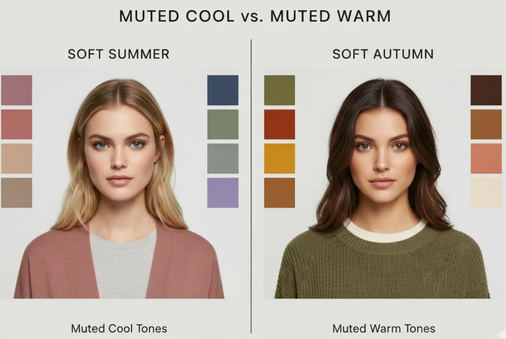 soft summer vs soft autumn comparison