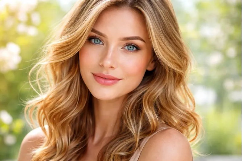 Spring type hair colors golden blonde honey and soft copper tones
