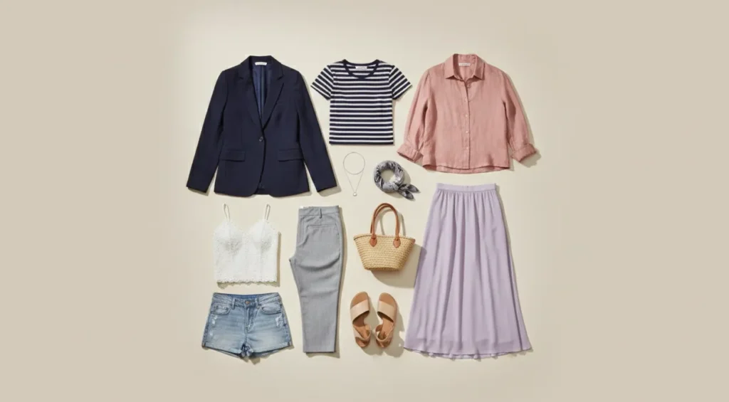 summer palette capsule wardrobe colors
