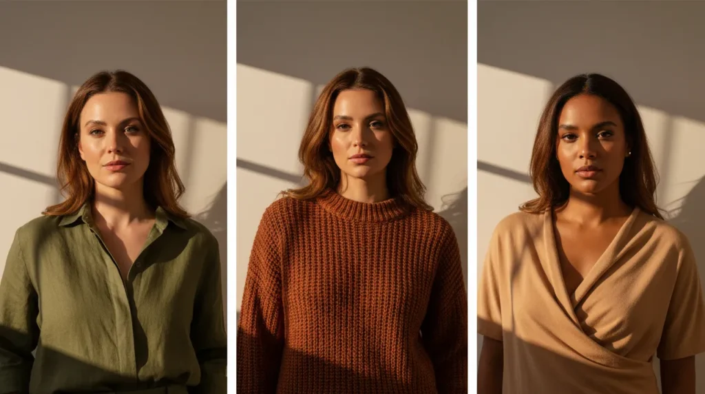 true autumn colors on different skin tones