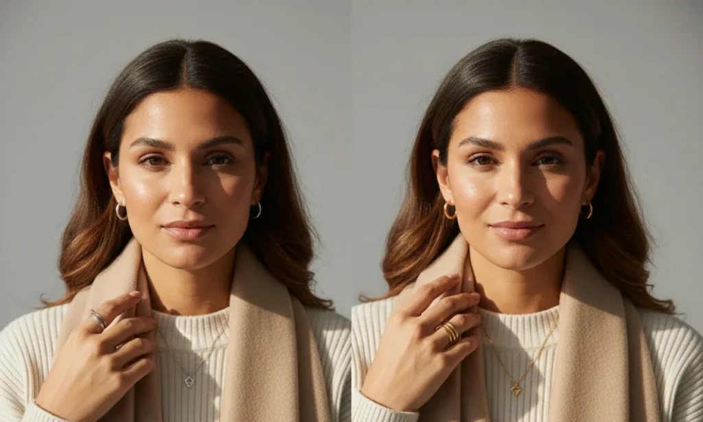 true summer silver vs gold jewelry test