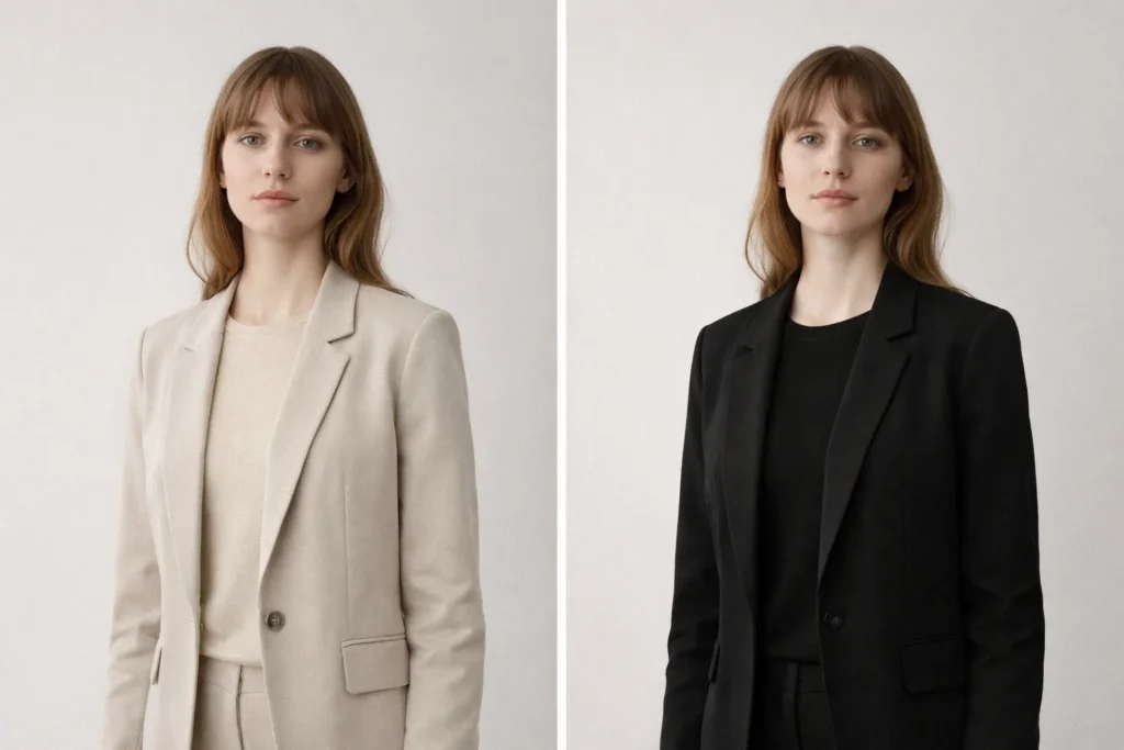 value in color outfit contrast example