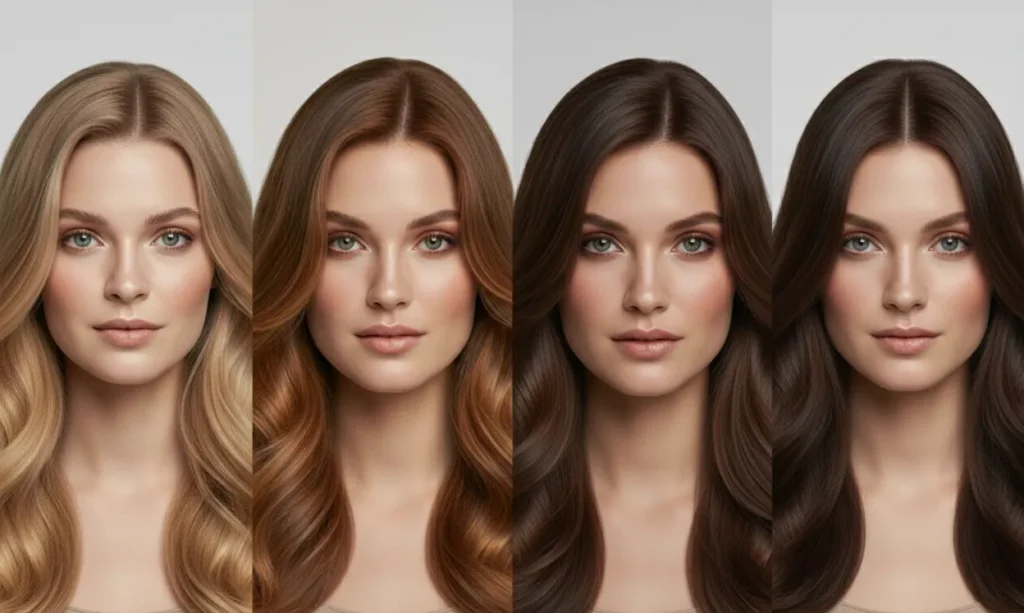 brunette hair colors for warm skin tones
