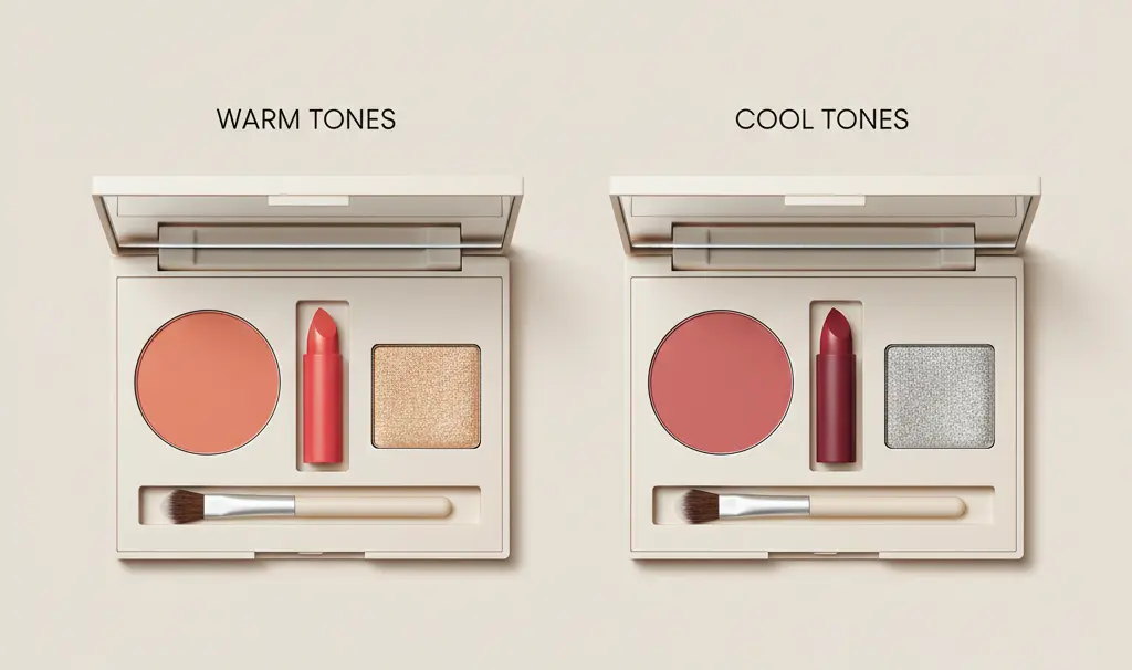 warm vs cool makeup shades comparison
