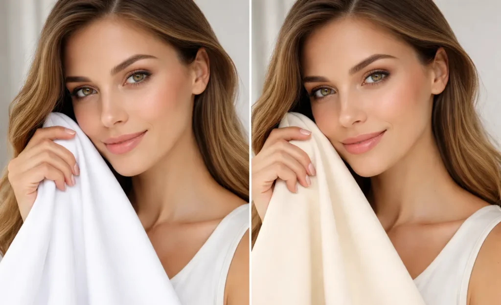 white vs cream test to tell warm or cool undertones