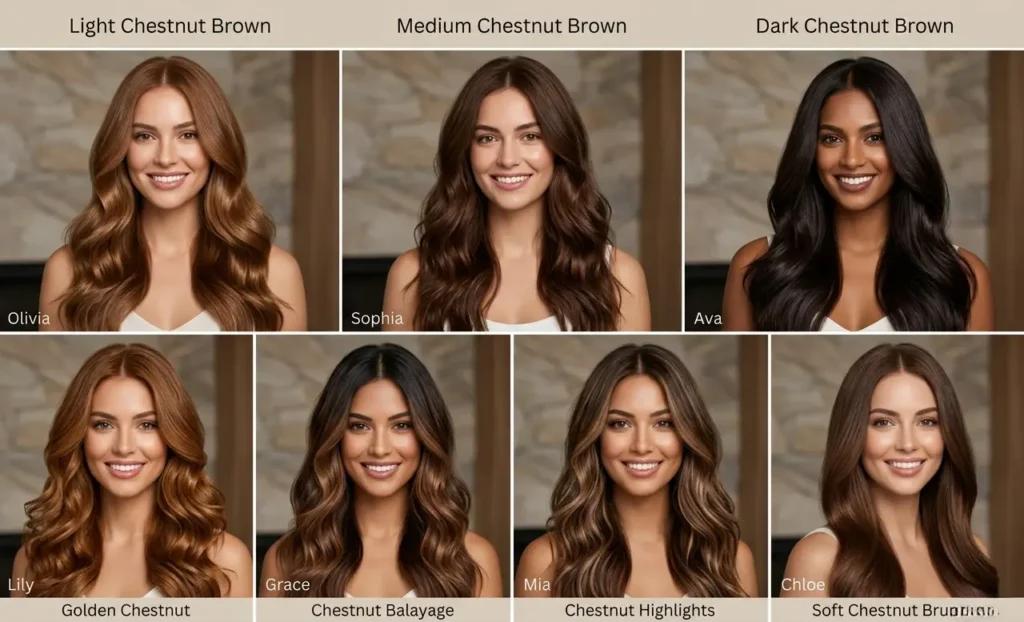 Best chestnut brown hair shades and ideas