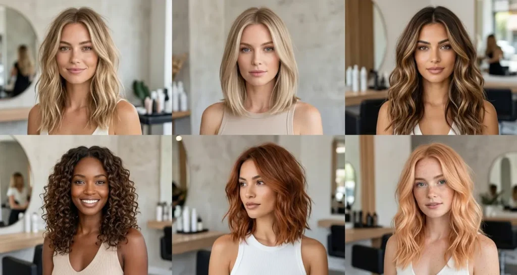 Best summer hair colors including blonde, brunette, and copper shades