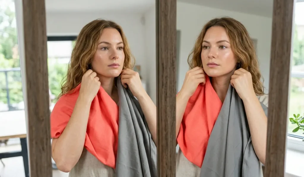how to test bright spring colors near face comparison