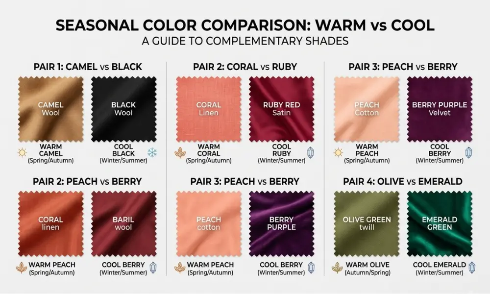 bad colors vs better colors for deep winter comparison