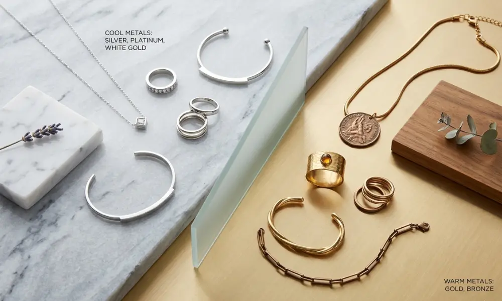 silver and platinum jewelry for deep winter color season