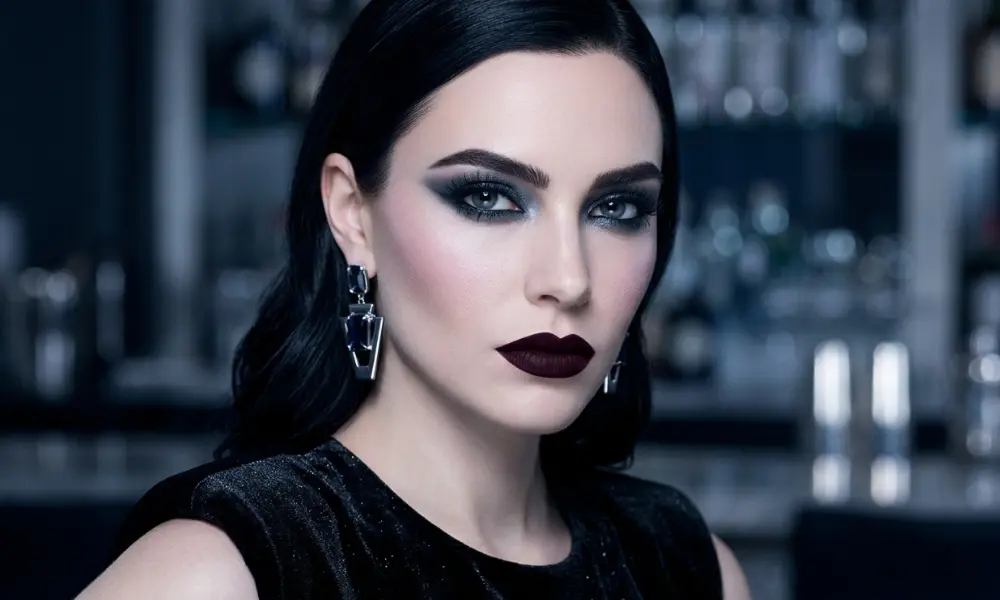deep winter makeup bold dark look