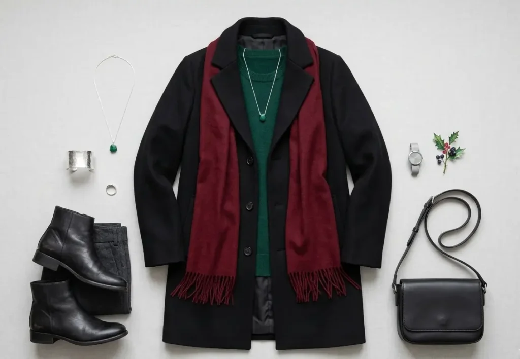 deep winter outfit color combinations with jewel tones