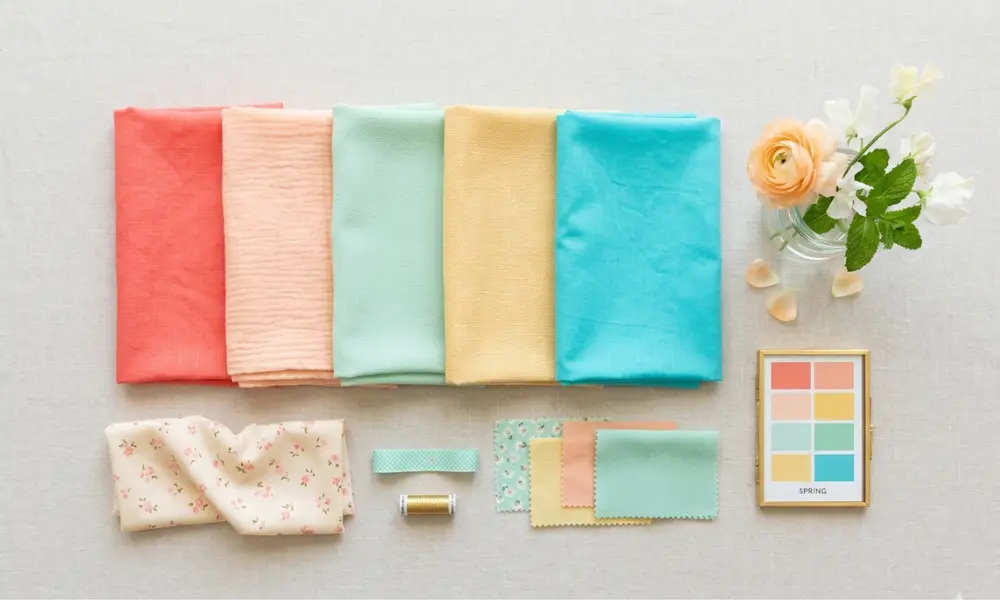 spring color palette warm light bright swatches