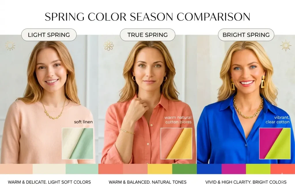 light spring true spring bright spring comparison visual