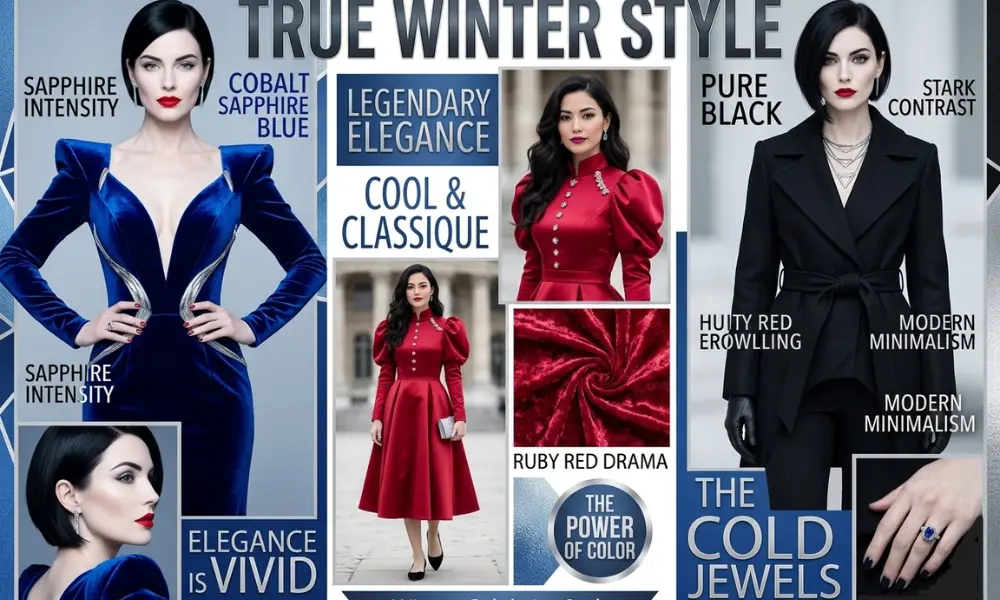 true winter celebrities with cool undertones and high contrast coloring