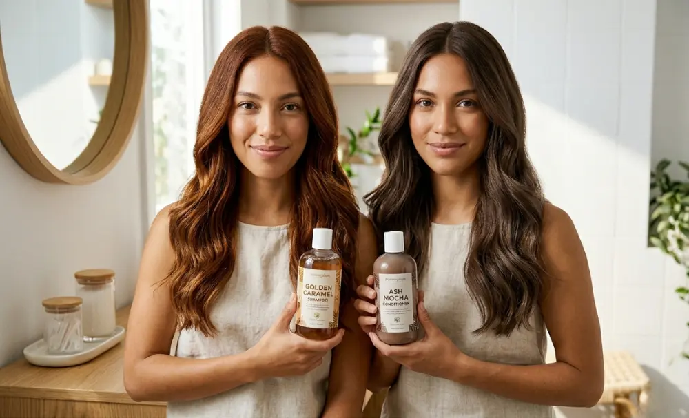 Warm chocolate brown hair compared to cool chocolate brown hair