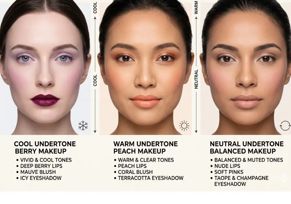 winter makeup undertone comparison