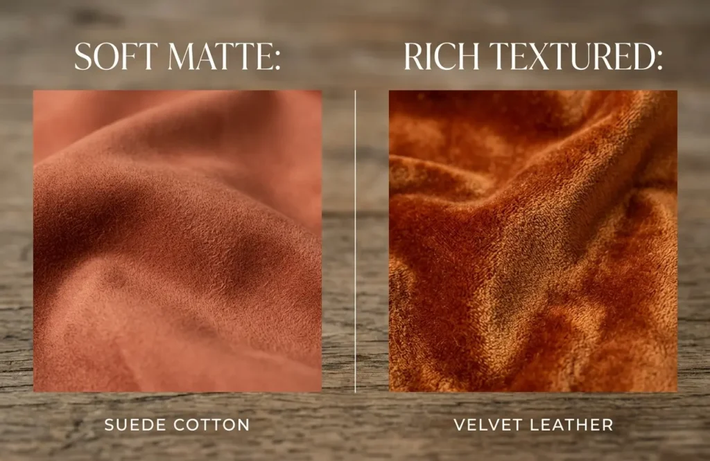 true autumn vs deep autumn fabric textures