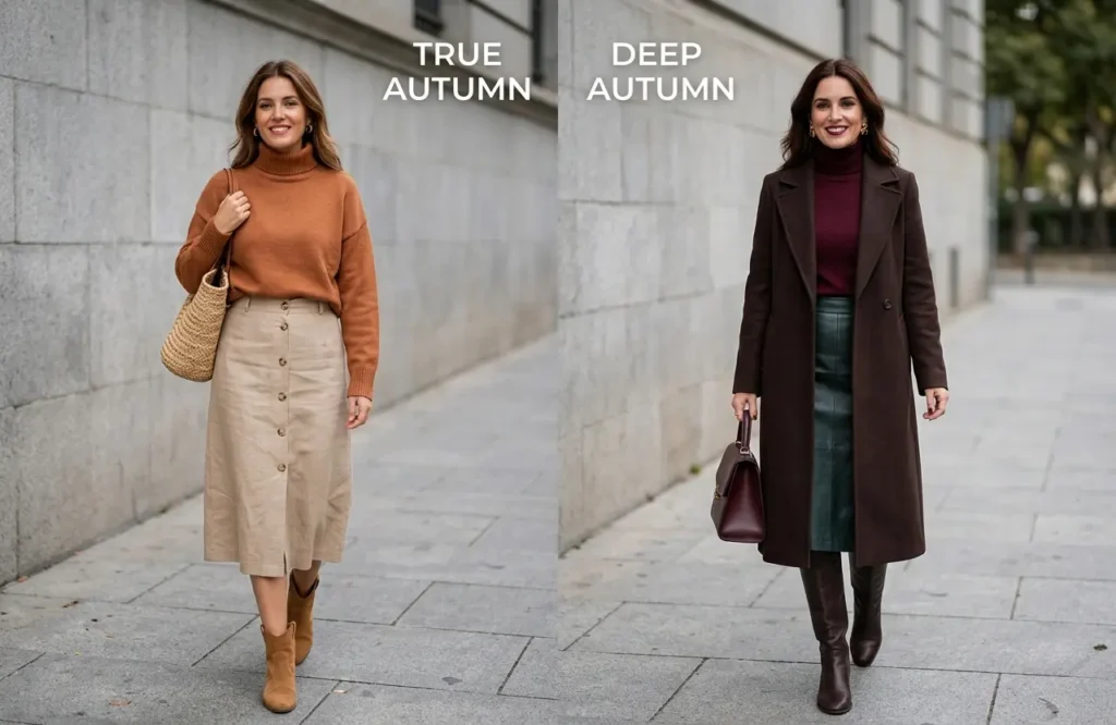 true autumn vs deep autumn outfit ideas