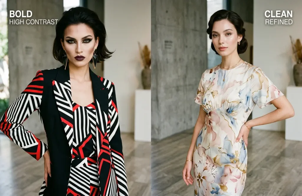bright winter vs true winter makeup and styling differences