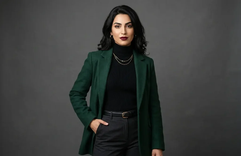 deep winter color palette clothing example dark tones