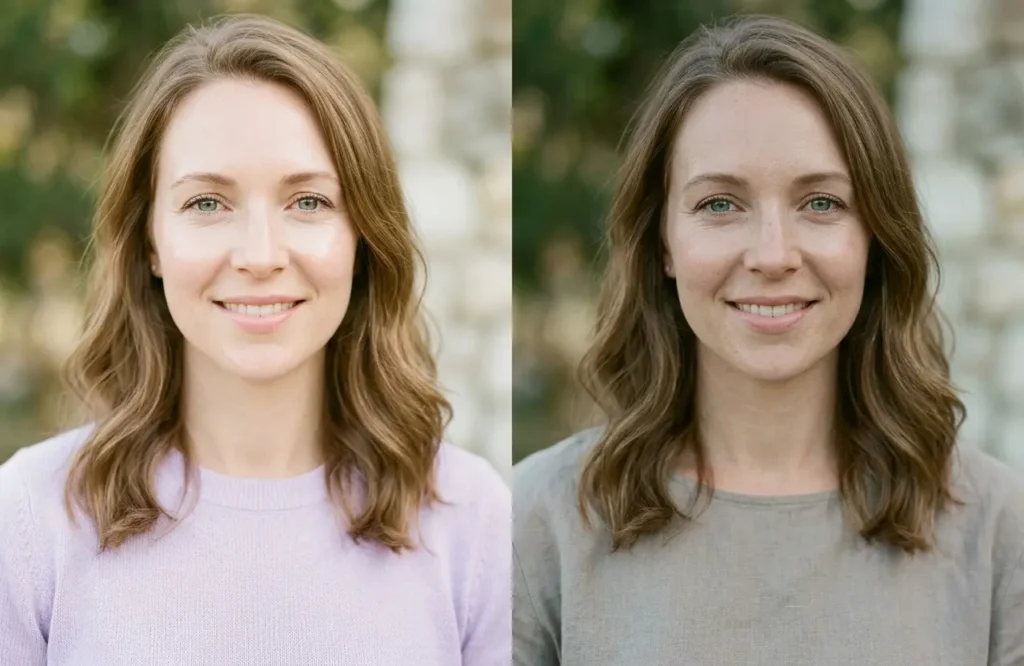 face reaction test light vs soft summer colors