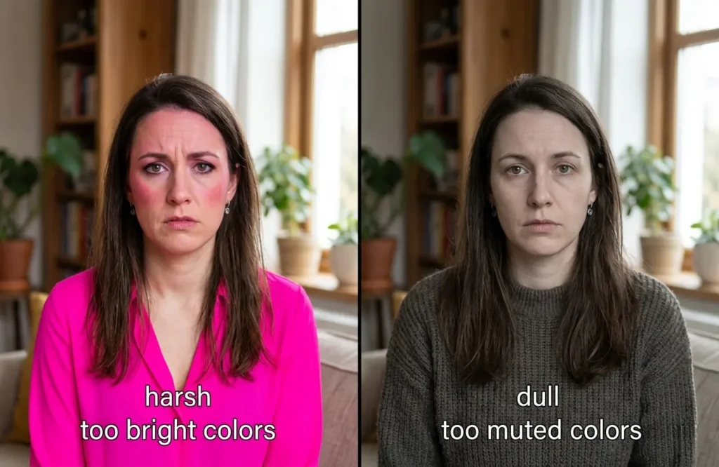 wrong colors light vs soft summer example