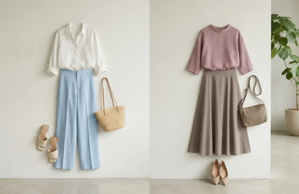 light summer vs soft summer outfit comparison